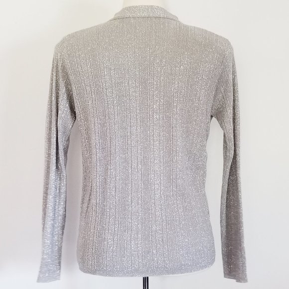Refashioned Reversible Silver Knit Top (M/L) - Picture 6 of 6